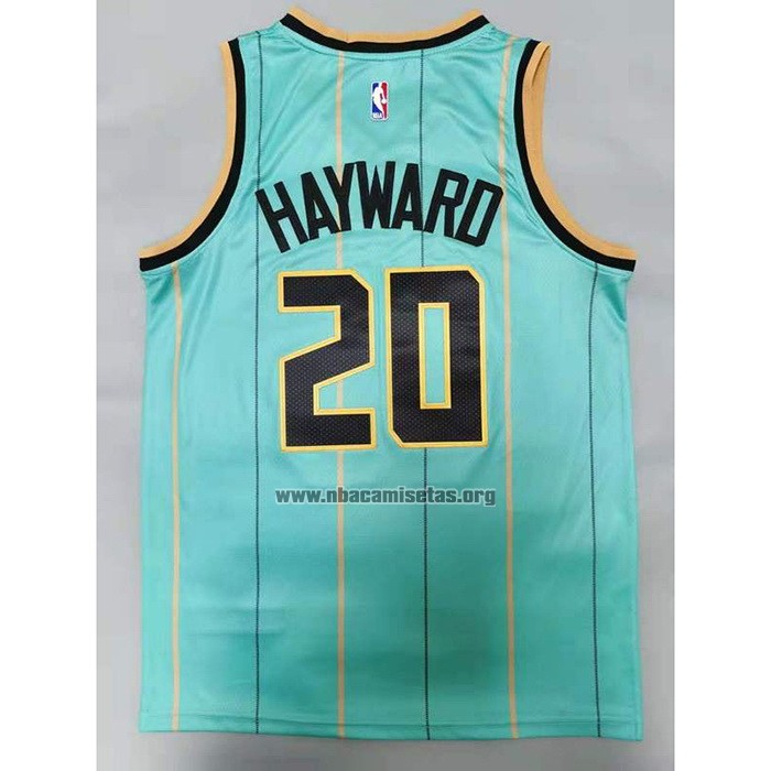 Camiseta Charlotte Hornets Gordon Hayward NO 20 Ciudad 2020-21 Verde